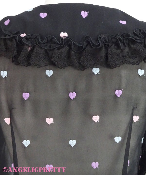 Candy Petit Heart Round Collar Blouse by Angelic Pretty