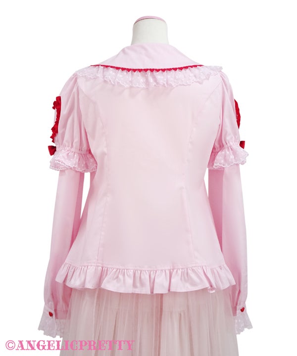 Frill Heart Sleeve Blouse by Angelic Pretty