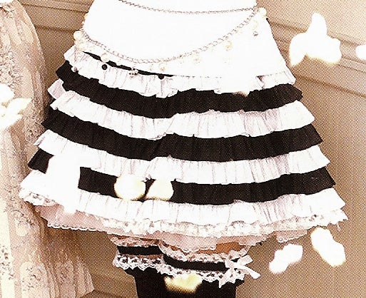 8 Tier Frill Skirt with Garter Rings by Putumayo