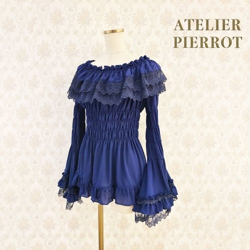 トップス ATELIER PIERROT princess sleeve blouse Shirring Princess Sleeve Blouse by Atelier Pierrot