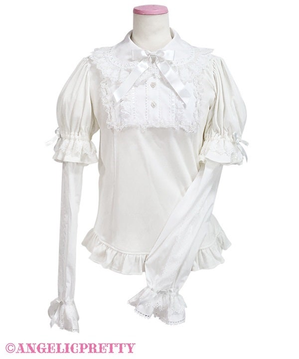 Angelic Pretty 袖取り外し可 編み上げカットソー Classic Detachable Sleeves Cutsew (2024) by Angelic Pretty