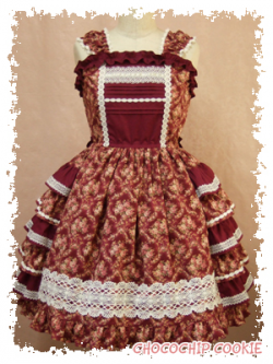 Chocochip Cookie ~ Ladder Rose Tiered Ruffle JSK by Chocochip Cookie