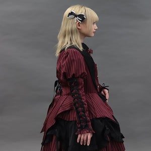 Chalmiere ~ Striped Lace-Up Jacket by Axes Femme