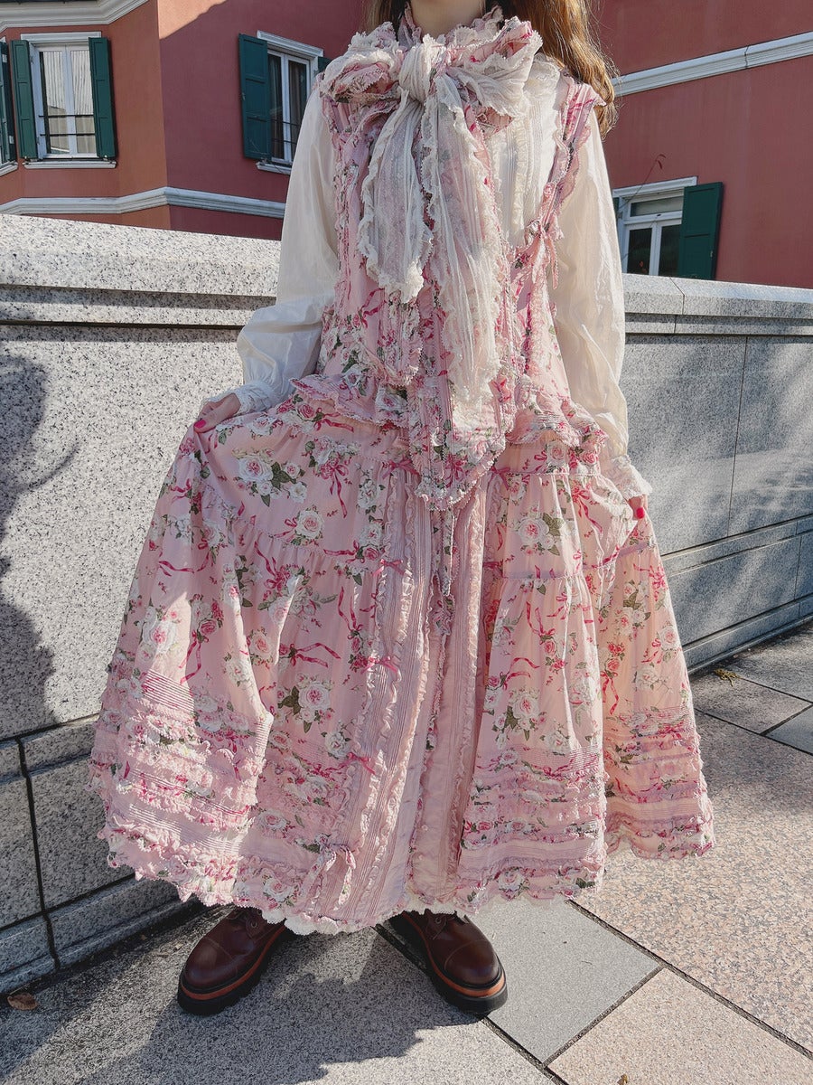 d*9様 SUPER DOLLFIE コラボ　Dorry Roseプリントワンピ SUPER DOLLFIE meets PINK HOUSE Dolly Rose Print Dress by Pink House