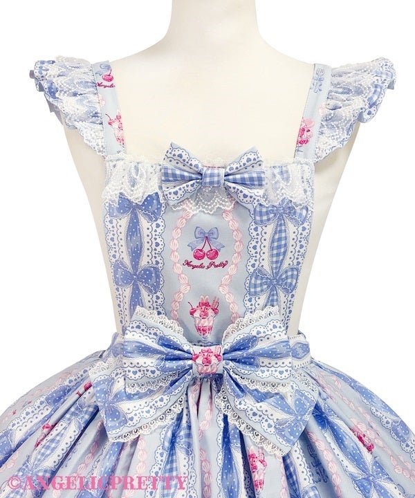 Bunny Ribbon Parfaiteria Apron Style Skirt by Angelic Pretty