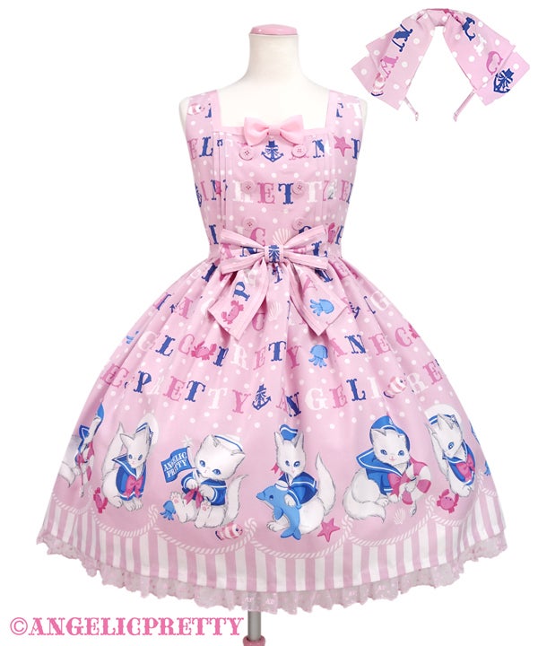 Angelicpretty★Naby girlJSKセット★マリン Sailor Marine Kitten JSK Set by Angelic Pretty