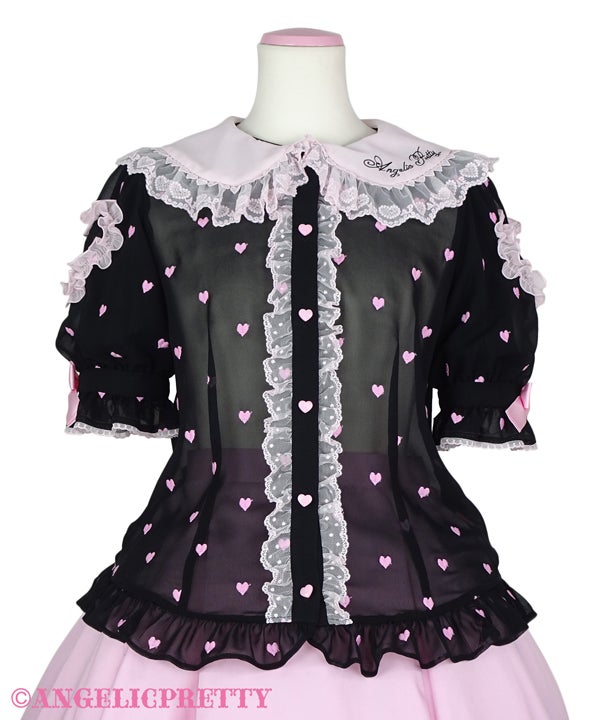 Lovely Heart Blouse (2022 2nd Release) by Angelic Pretty