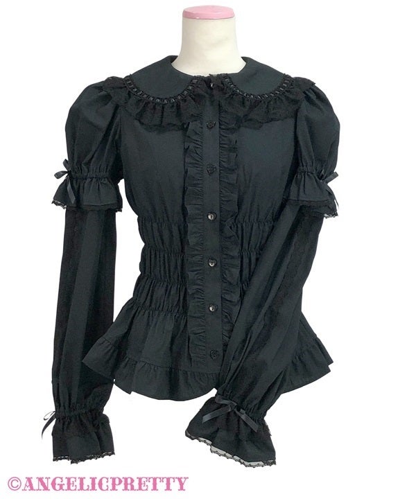 Honey Shirring Sleeve Blouse by Angelic Pretty