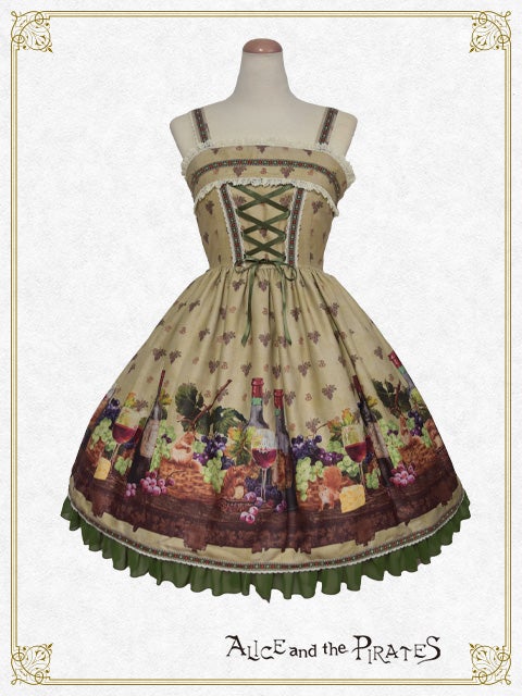 ALICE and the PIRATES 天使と密のワイナリー柄ジャンスカ Secret Adventure and the Winery of Happiness JSK I by Alice and