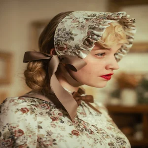 Antique Rococo Bouquet Half Bonnet by Victorian Maiden
