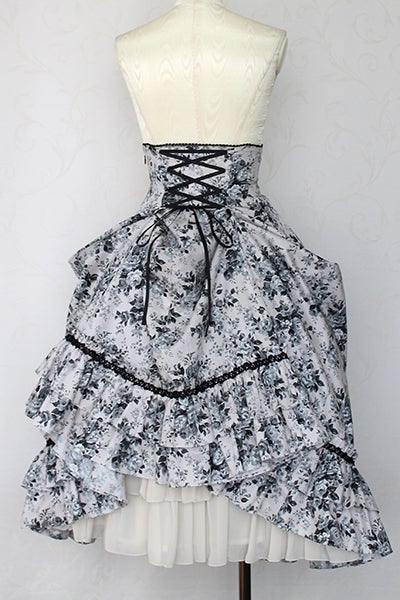 Rococo Bouquet Bustle Long Skirt (2018) by Victorian Maiden