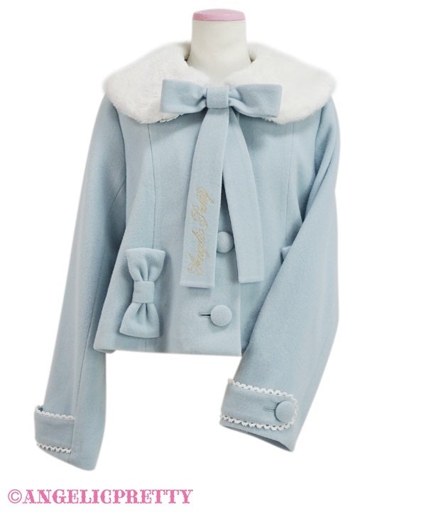 【新品未着用】Sweet Bunnyショートコート angelic pretty Ribbon Tie Short Coat by Angelic Pretty