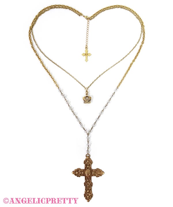 Brilliant Cross Necklace (2022) by Angelic Pretty