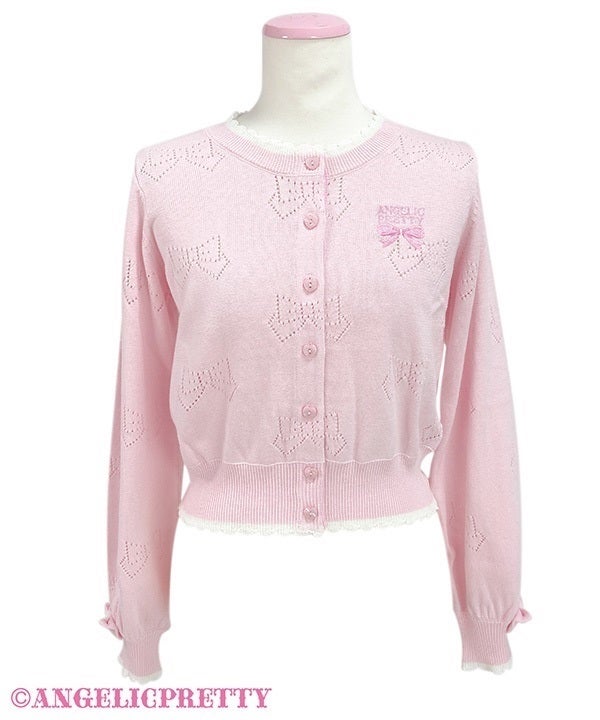 Ribbon Openwork Cardigan by Angelic Pretty