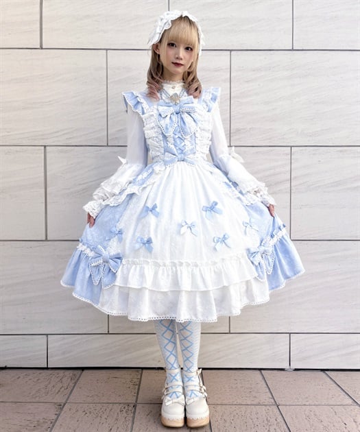 Chalmiere はしごレースJSK ミント フルコーデ5点セット ロリータ Chalmiere ~ Brilliant Rose JSK by Axes Femme