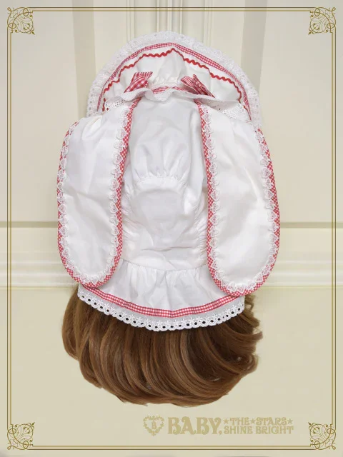 White Rabbit Bunny Ears Bonnet by Baby, the Stars Shine Bright