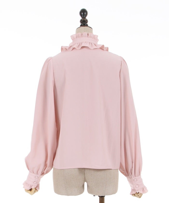 Kawaii - Stand Collar Frill Blouse by Axes Femme