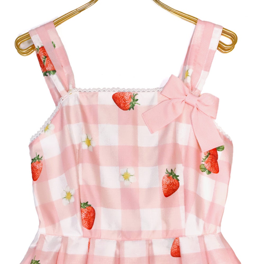 Gingham Check BERRY JSK by Emily Temple Cute
