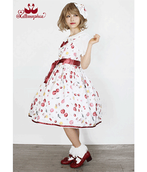 Floating Heart Cherry Ribbon JSK by Metamorphose Temps de Fille