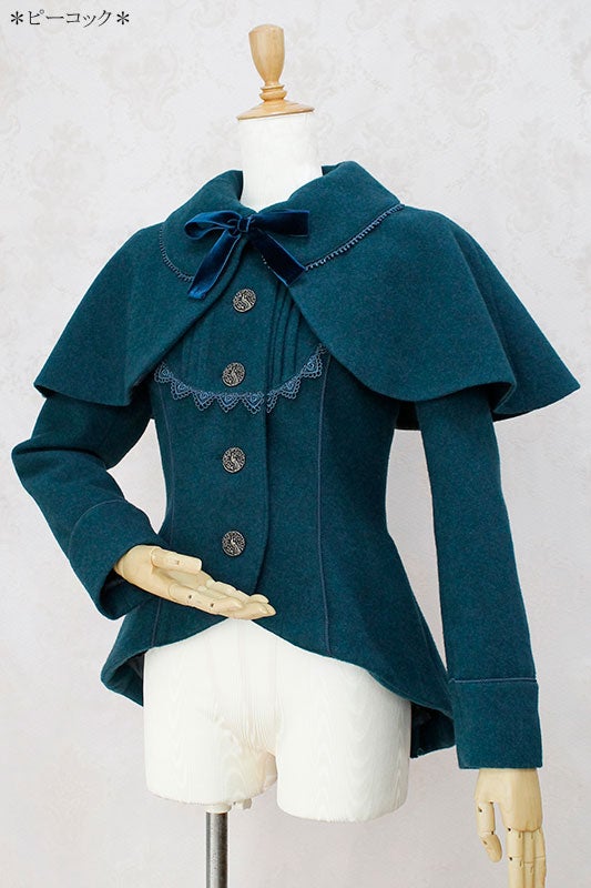 Patricia Short Coat with Cape by Victorian Maiden