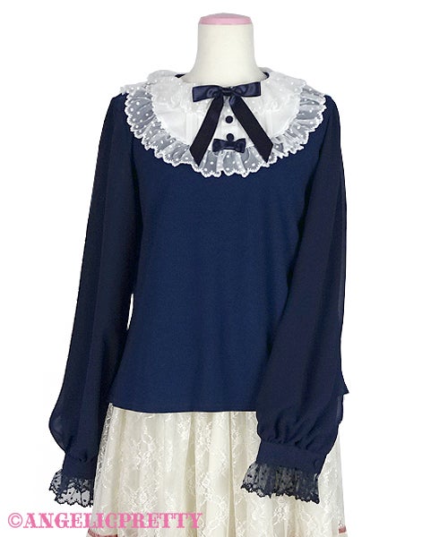 Angelic Pretty Fantasyラウンド切替カットソー ネイビー Fantasy Round Switching Cutsew by Angelic Pretty