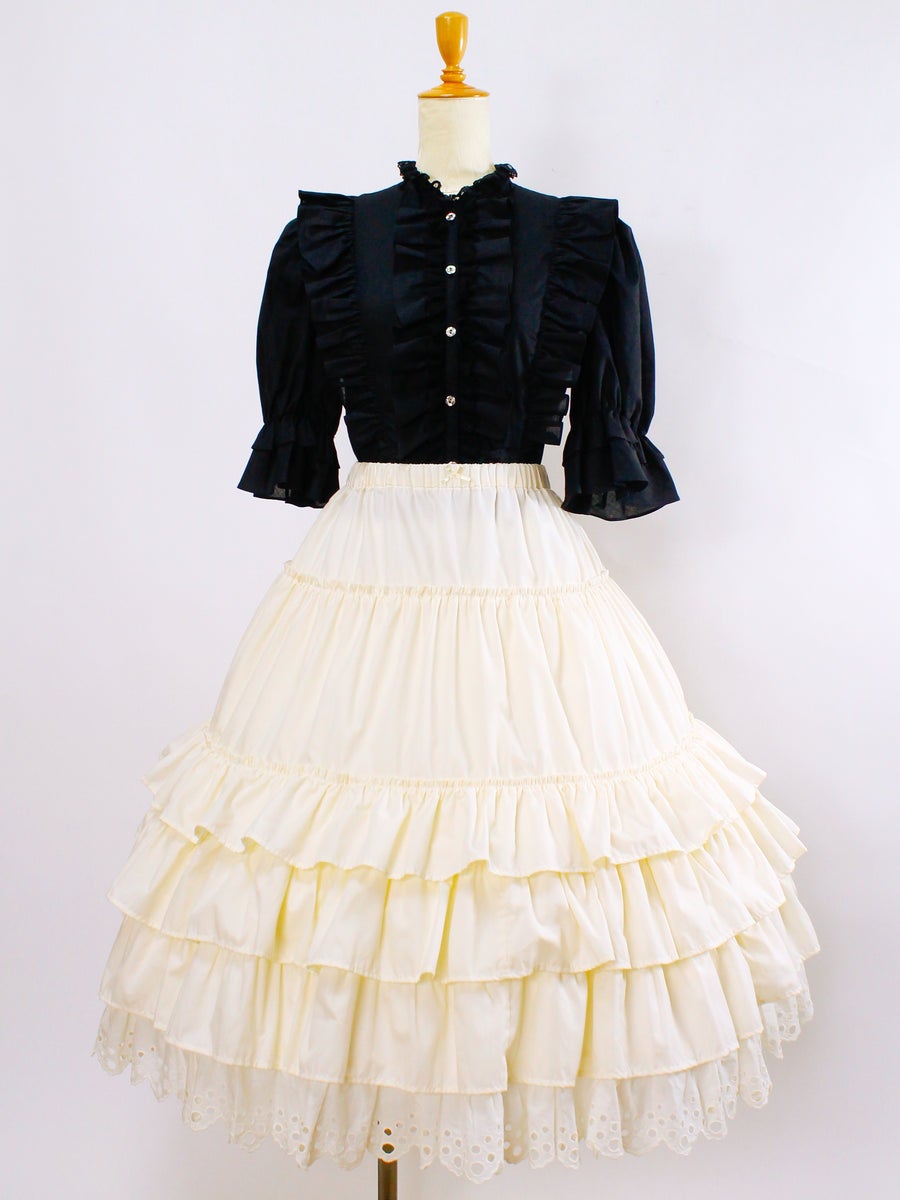 Cotton Frill Long Petticoat by Victorian Maiden