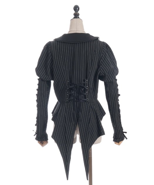 Chalmiere ~ Striped Lace-Up Jacket by Axes Femme