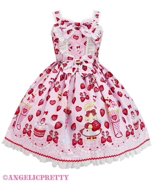Lyrical Bunny Parlor JSK ピンク Lyrical Bunny Parlor JSK by Angelic Pretty