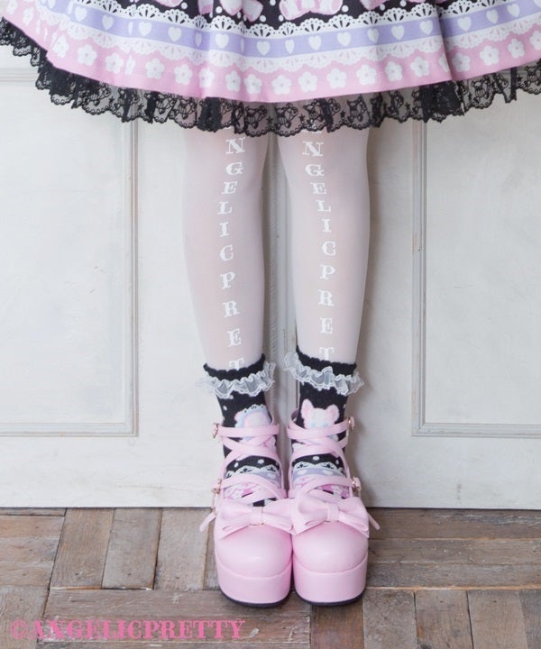 Fancy Border Crew Length Socks by Angelic Pretty
