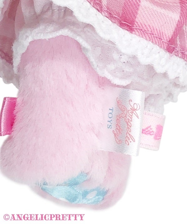 Sugary Tartan Check Lyrical Bunny Plush Charm by Angelic Pretty