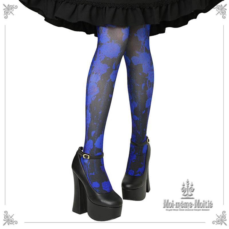 Blue Rose Tights (2024) by Moi-même-Moitié
