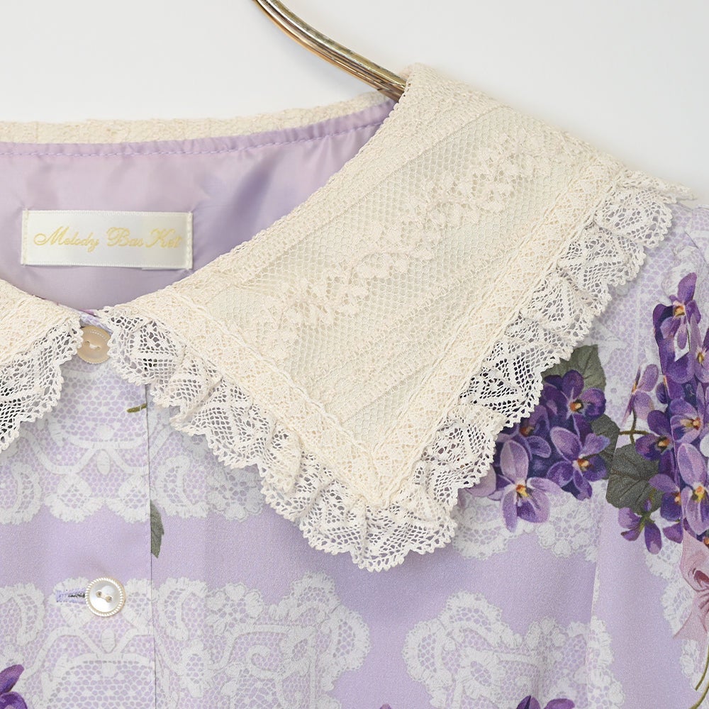 Violet Lace Square Collar OP (2025) by Melody BasKet