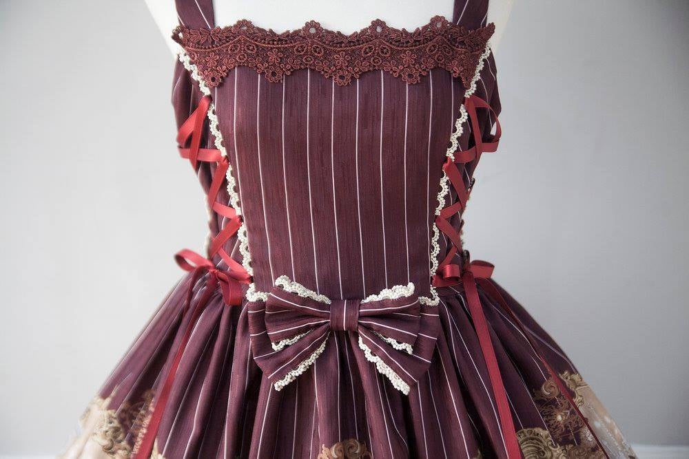 【LIEF】 Angelica Library JSK＋へドレset【ロリータ】 Angelica Library Lace-up JSK by Lief