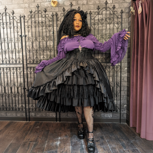 Shirring Princess Sleeve Blouse (Plus Size) by Atelier Pierrot