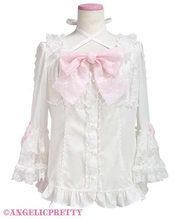 Princess Ribbon Decoration Blouse by Angelic Pretty
