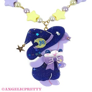 Little Witchはにかみベアーネックレス リングセット Little Witch Shy Bear Necklace by Angelic Pretty