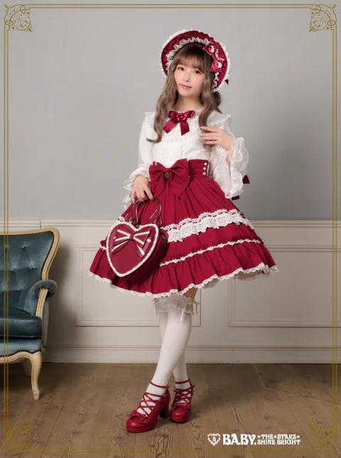 rose dollバッスルスカート　えんじ Rose Doll Bustle Skirt by Baby, the Stars Shine Bright