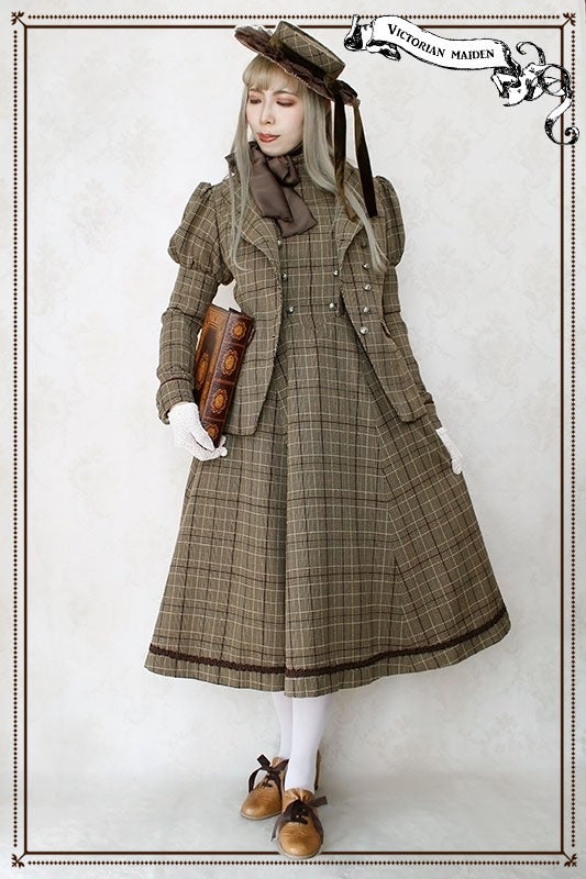 Horse Riding Check Jacket by Victorian Maiden