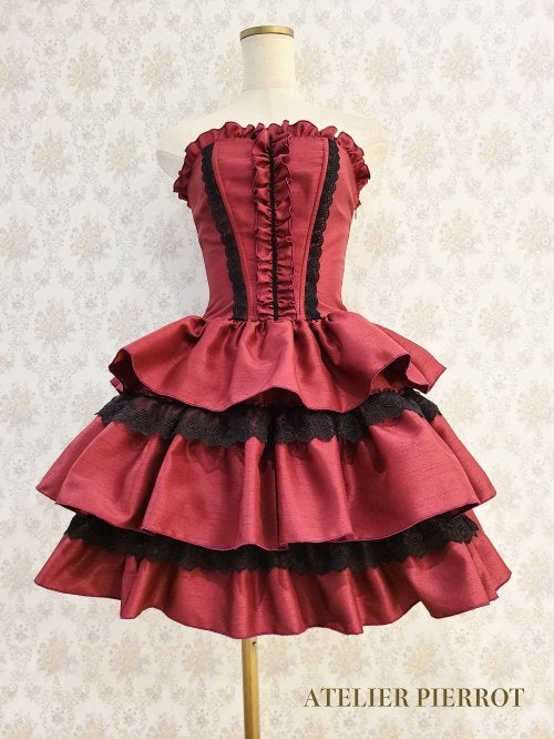 ATELIER PIERROT 4段ミニコルセットドレス【ボルドー】 P47WkjoZzQUQ9wWZeSXb72dkgdZq7N