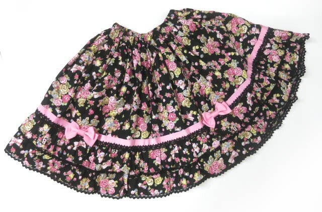 BABY THE STARS SHINE BRIGHT ちびねこブーケ柄スカート Little Kitty Bouquet Frill Skirt by Baby, the Stars Shine Bright
