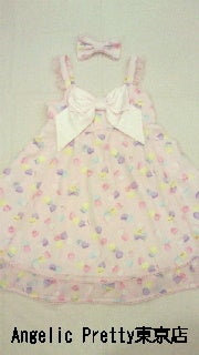 Sugar Hearts JSK and Barrette Set by Angelic Pretty