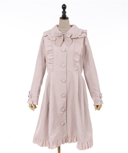 Kawaii - Girly Ribbon Trench Coat by Axes Femme