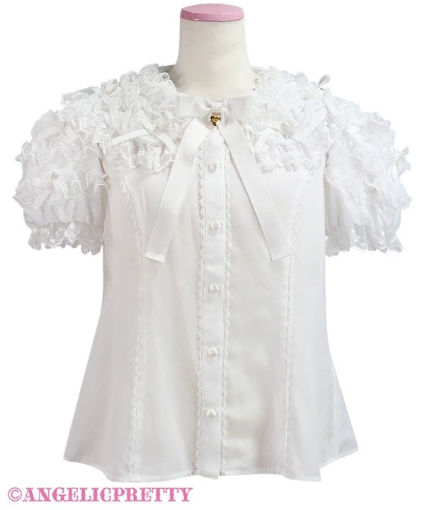 Airy Frill Short Sleeve Blouse by Angelic Pretty