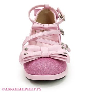 Glitter Gem Ribbon Shoes by Angelic Pretty