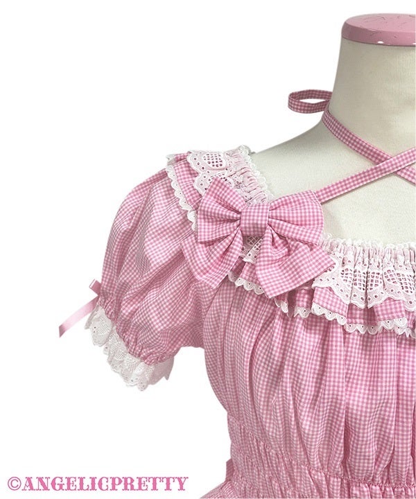 Eternal Doll Short Sleeve OP (Small Gingham) by Angelic Pretty