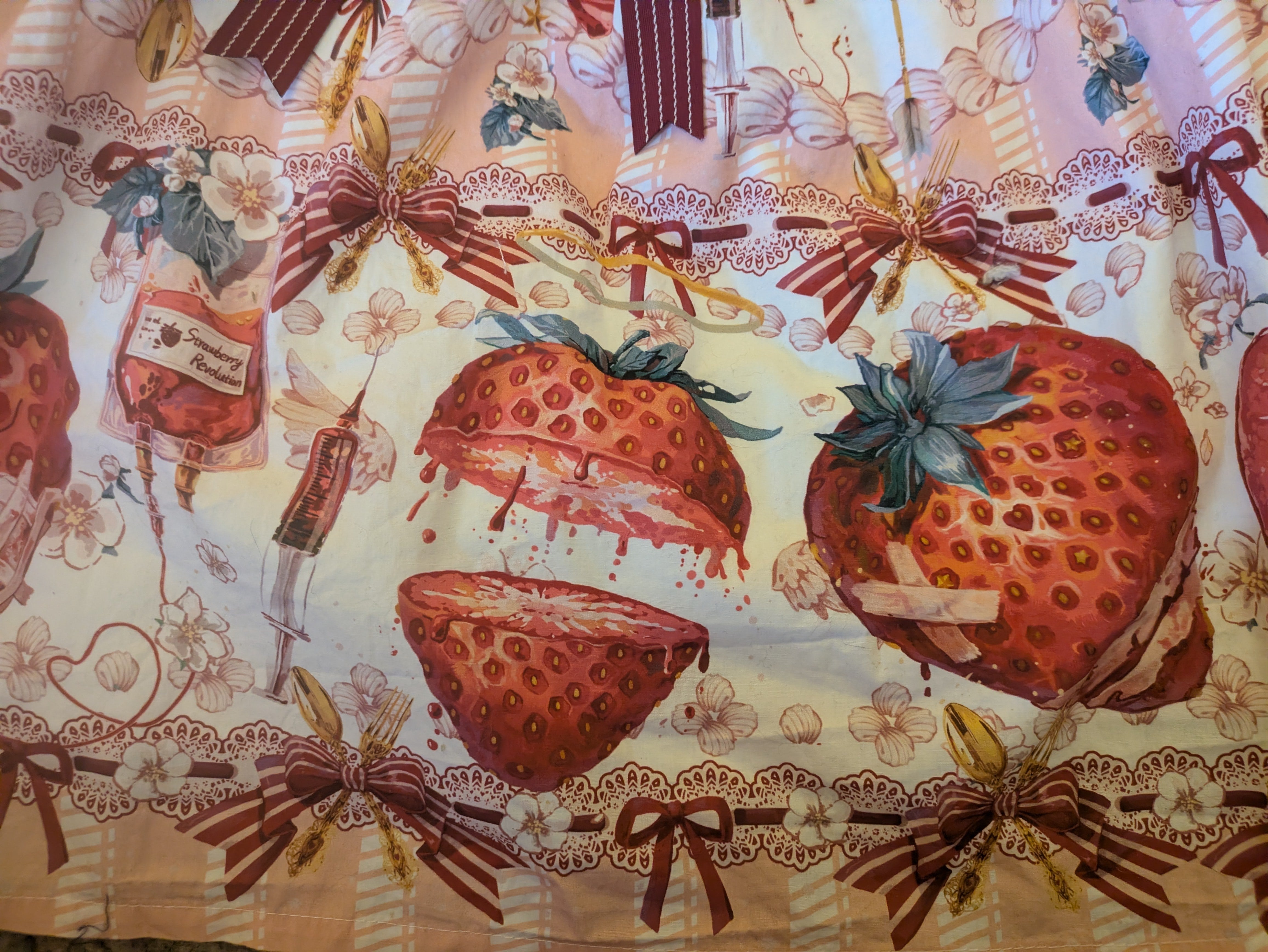 World Illusion ~ Strawberry Revolution Apron Skirt by Chinese