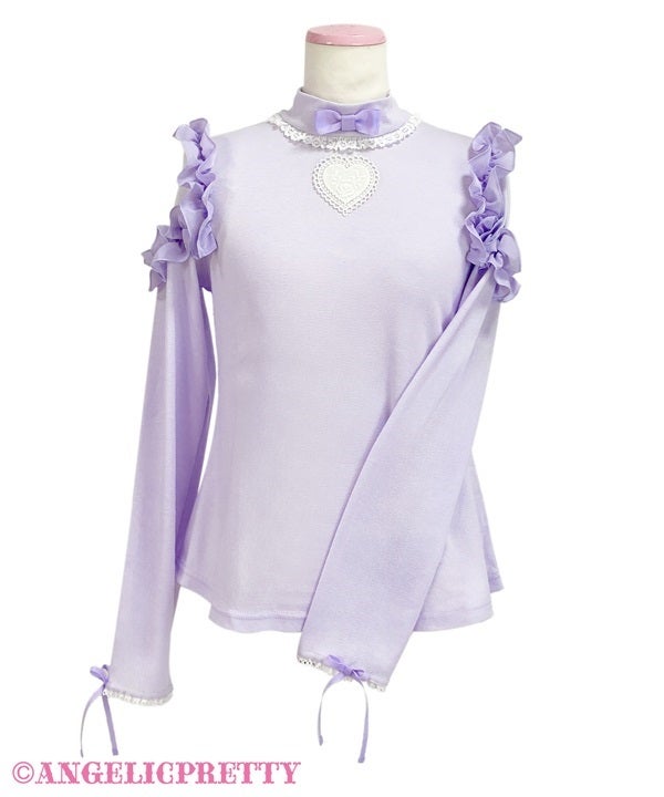 Frill Heart Turtleneck Cutsew by Angelic Pretty