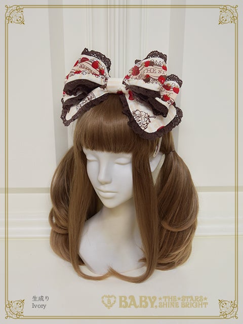Strawberry Loves Chocolate Head Bow by Baby, the Stars Shine Bright