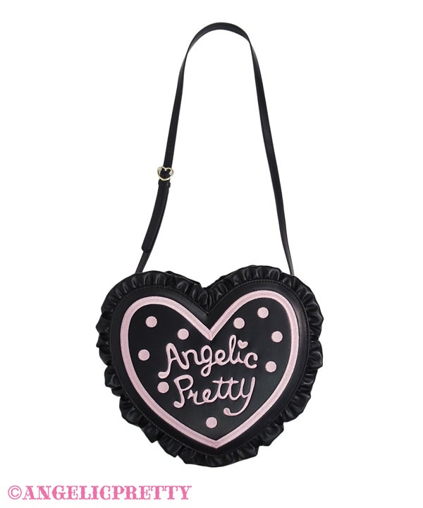 Dot Logo Heart Shoulder Bag by Angelic Pretty