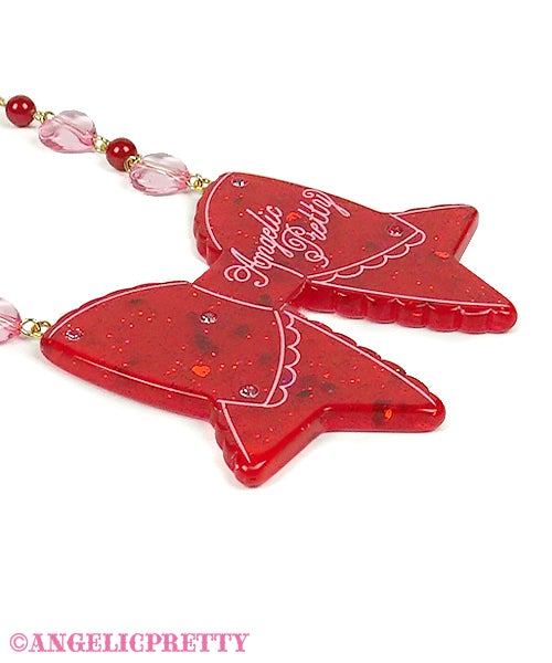Glitter Ribbon Necklace by Angelic Pretty